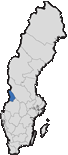Karta över Sverige, Torsby kommun utmärkt.
